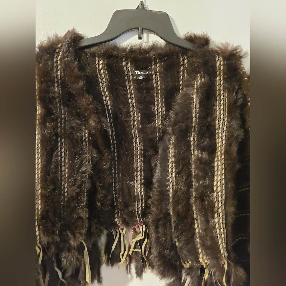 Theme Dark Brown Striped Teddy Jacket - image 2